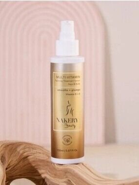 NEW Nakery Beauty Multi-Vitamin Tanning Treatment Serum Gold Vitamin D+E